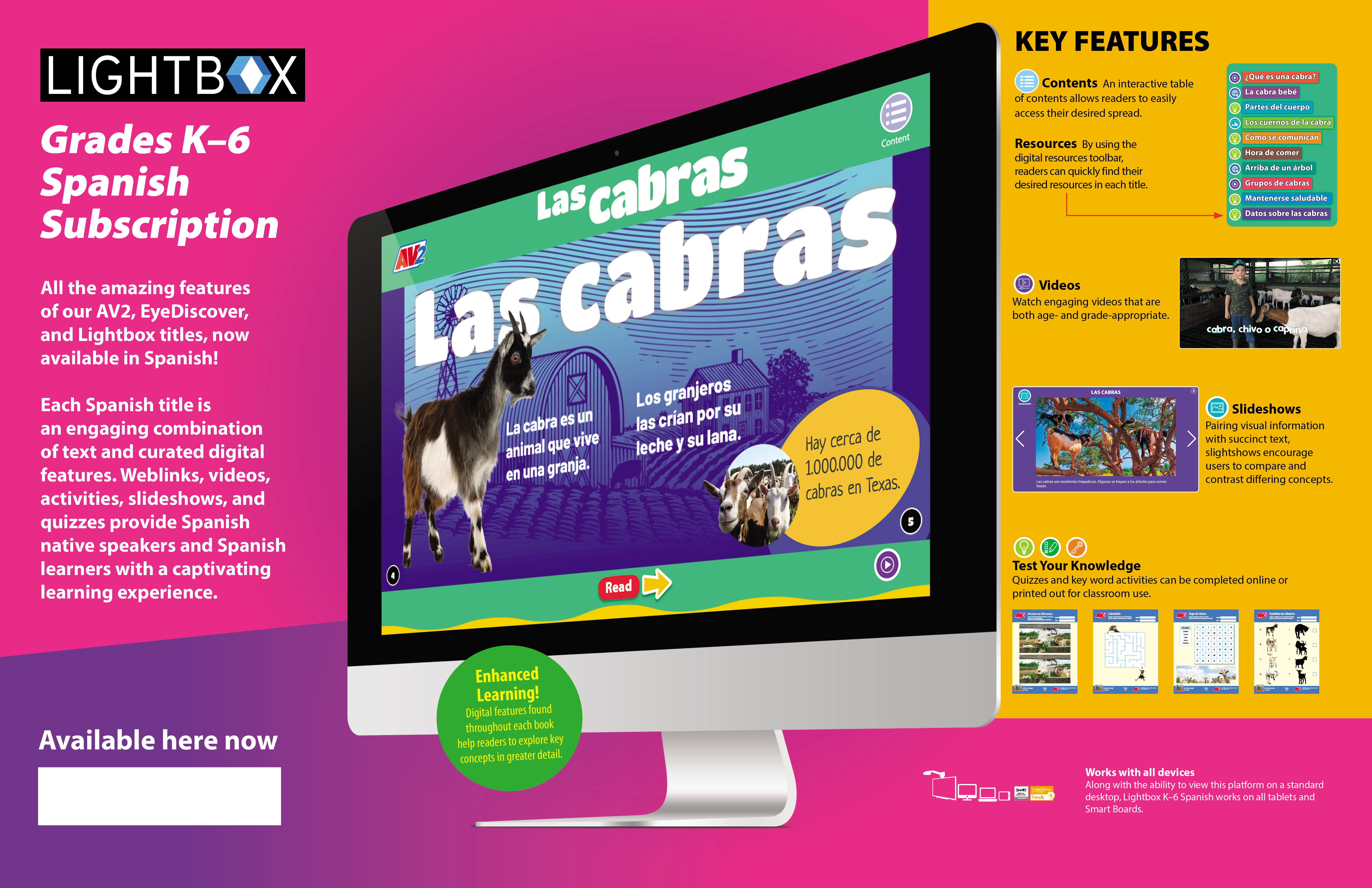 Public Library LBX Spanish K–6 Subscription Brochure